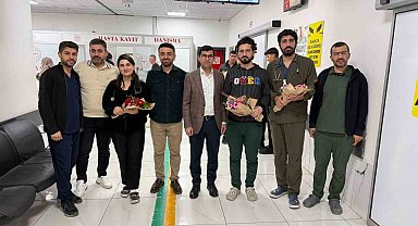 İdil'de 14 Mart Tıp Bayram'ında sağlık çalışanlarıyla bir araya gelindi