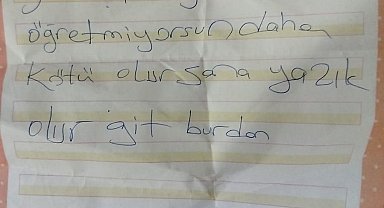 İlkokul kapısına tehdit içerikli not bırakan veli tutuklandı