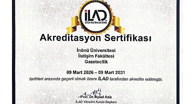 İnönü Üniversitesi gazetecilik bölümü 5 yıllık akreditasyon aldı