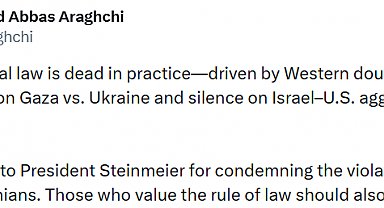 İran Dışişleri Bakanı Arakçi: "Uluslararası hukuk pratikte ölmüştür"