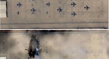 İran'ın Prens Sultan Üssü saldırısında vurulan E-3 Sentry'nin görüntüleri yayımlandı