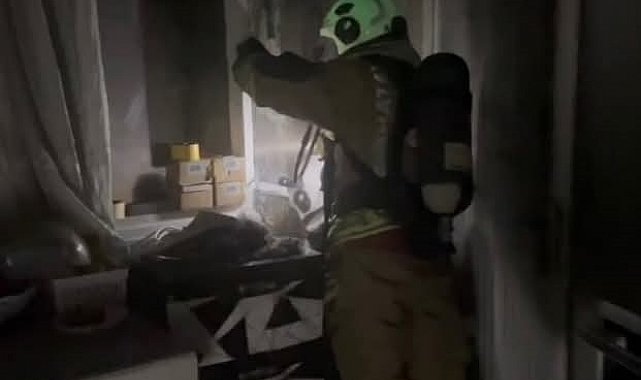 İskenderun'da ev yangını