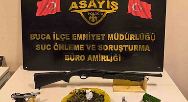 İzmir'de aranan şahıs silah ve uyuşturucuyla yakalandı