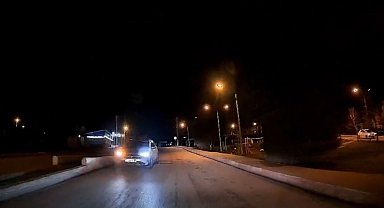 Karabük'te ters yön tehlikesi kamerada