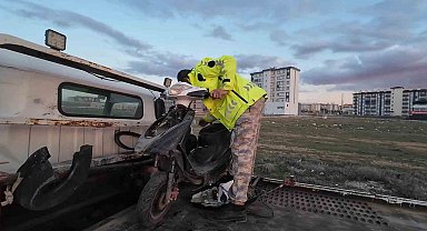 Karaman'da elektrikli bisiklet sürücüsü yaptığı kazada yaralandı