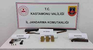 Kastamonu'da 4 adet silah ele geçirildi