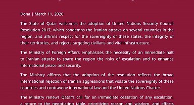 Katar'dan İran saldırılarını kınayan BM tasarısına destek açıklaması