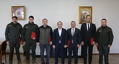 Kaymakam Erdoğan'dan orman personeline teşekkür belgesi