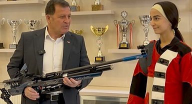 Kayseri'nin ilk SEM Olimpik Tüfek sporcusuna malzeme desteği