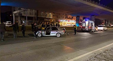 Kaza yapan sürücünün yakını sinir krizi geçirdi