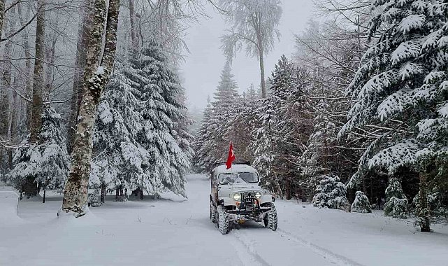 Kazdağları beyaz örtüsüne büründü
