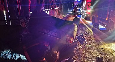 Keşan'da takla atan otomobilde 5 kişi yaralandı