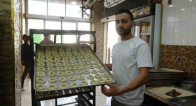 Kilis'te bayram öncesi kahke üretimi hızlandı