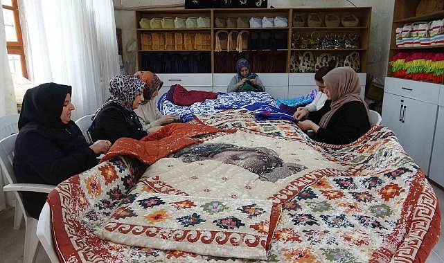 Kilis'te kadınların el emeğiyle yorgancılık yeniden canlanıyor