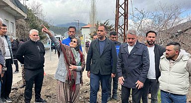 Kıratlı, heyelan bölgesinde incelemelerde bulundu