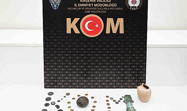 Kırşehir'de tarihi eser operasyonu: 38 parça eser ele geçirildi