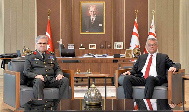 KKTC Cumhurbaşkanı Erhürman, Kara Kuvvetleri Komutanı Orgeneral Tokel ile görüştü