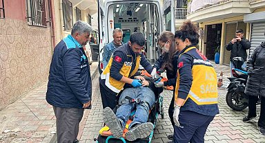 Klima motoru yerinden çıktı, işçi yere çakıldı