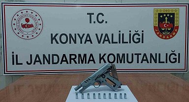 Konya'da çok sayıda silah ve silah parçası ele geçirildi: 1 tutuklama