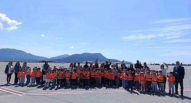 Köyceğiz Anaokulu öğrencileri Dalaman Havalimanı'nı gezdi