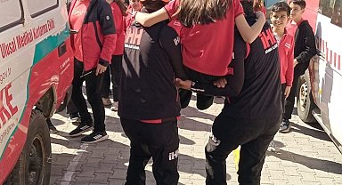 Köyceğiz Atatürk Ortaokulu'nda Afet Tatbikatı gerçekleştirildi