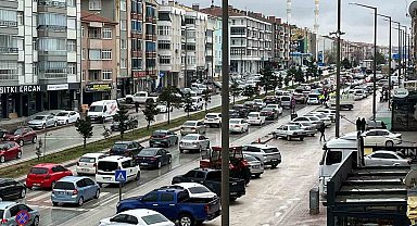 Kulu'da bayram trafiği yoğunluğu
