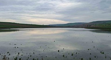 Kuruyan Yeşilsırt Göleti yağışlarla yeniden hayat buldu