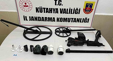 Kütahya'da kaçak kazı operasyonu, 2 şüpheli hakkında soruşturma
