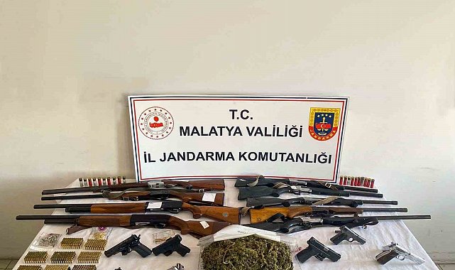Malatya'da silah ve uyuşturucu operasyonu