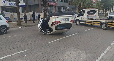 Marmaris'te otomobil takla attı: 2 kişi hafif yaralandı
