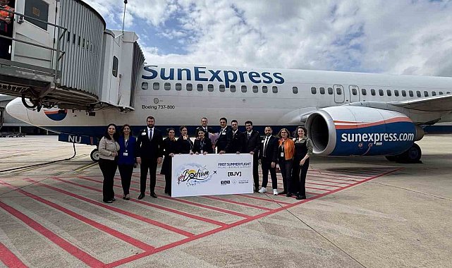 Milas-Bodrum Havalimanı sezonun ilk dış hat uçuşunu karşıladı