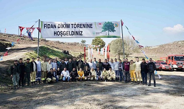 Milas'ta yanan sahalar fidanlarla canlanıyor