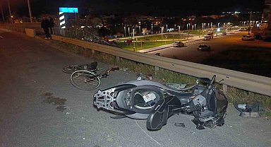 Motosiklet ile bisiklet çarpıştı: 2 ağır yaralı