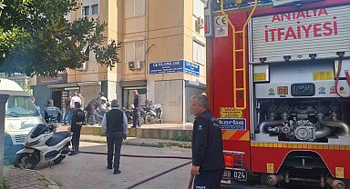 Motosiklet tamirhanesindeki yangın korkuttu