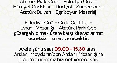 Nazilli'de Ramazan Bayramı öncesi mezarlıklara ücretsiz servis hizmeti