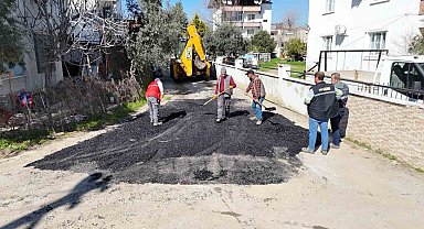 Nazilli'de yol çalışmaları sürüyor