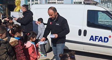 Öğrencilere afet farkındalık eğitimi verildi