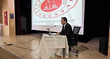 Öğrencilere siber suçlar ve yasa dışı bahisle mücadele semineri verildi