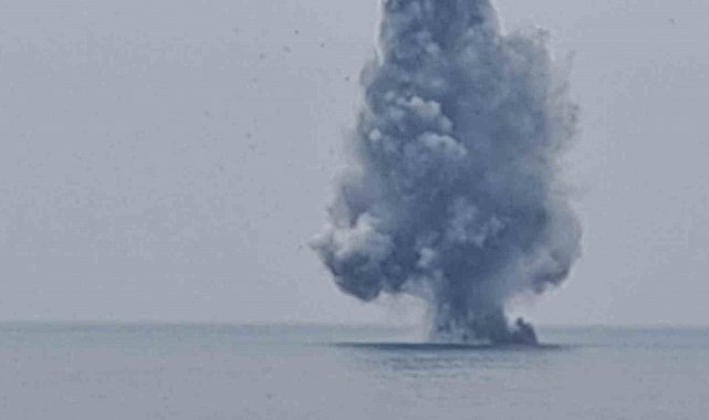 Ordu'da kıyıya vuran insansız deniz aracı imha edildi