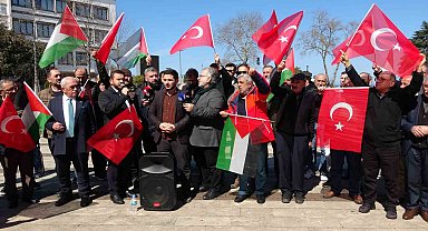 Ordu'da sivil toplum kuruluşları İsrail ve Amerika'ya tepki için toplandı