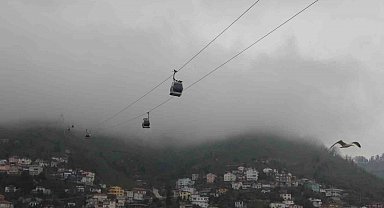 Ordu'nun 'seyir terası'nda sis güzelliği