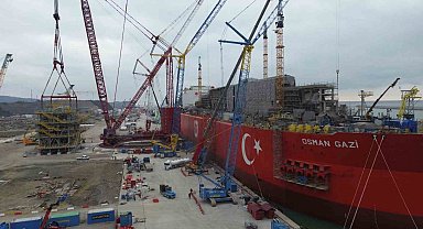 Osman Gazi'ye 2 bin 500 tonluk ünite yerleştirildi