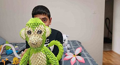 Otizmli Arda, origamiyle hayatına yön veriyor