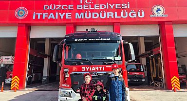 Özel çocukların itfaiyeci olma hayali gerçeğe dönüştü