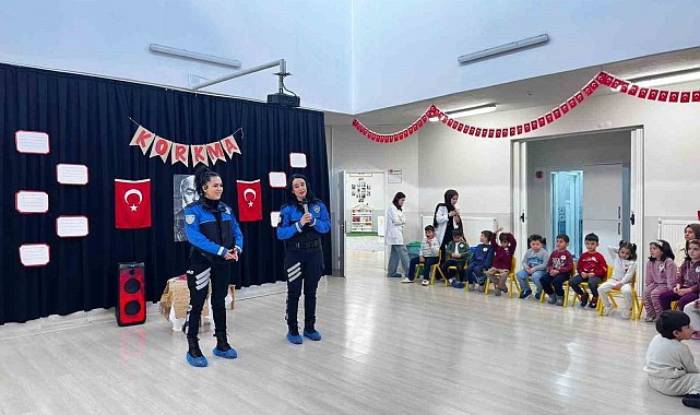 Polislerden öğrencilere güvenlik eğitimi