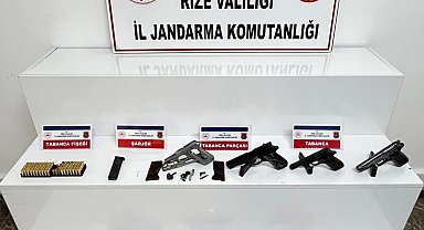 Rize'de ruhsatsız silah ve uyuşturucu operasyonu