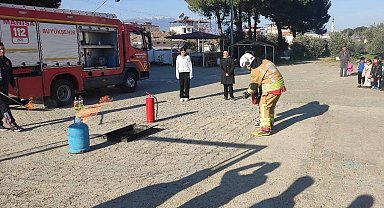 Sarıgöl'de öğrenciler yangına karşı bilinçlendirildi
