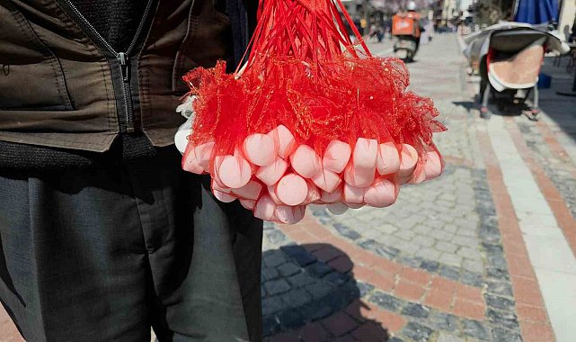 Şehir şehir dolaşarak kokulu kaya tuzu satıyor