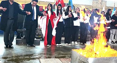 Şenkaya'da 'Türk dünyası ve toplulukları' haftası kutlandı