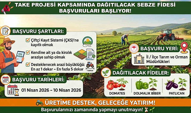 Siirt Tarım ve Orman Müdürlüğünden sebze fidesi başvurusu uyarısı